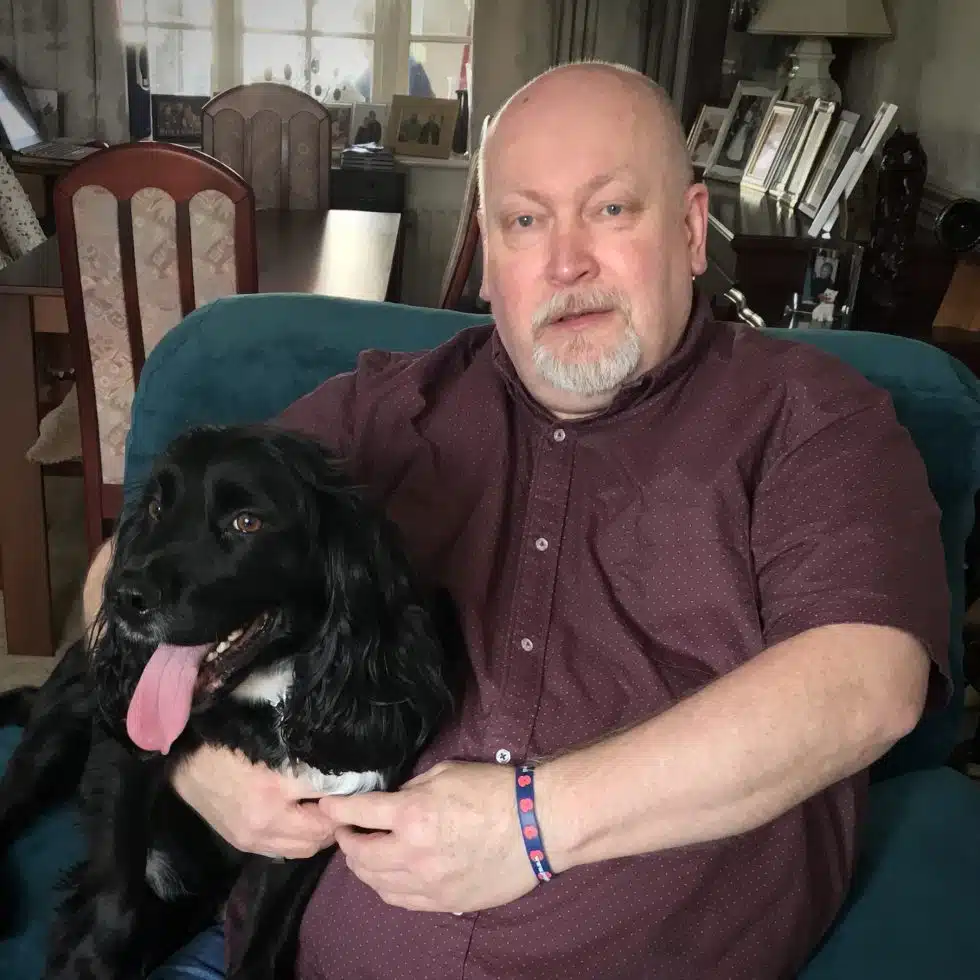 Stephen and his dog Joe